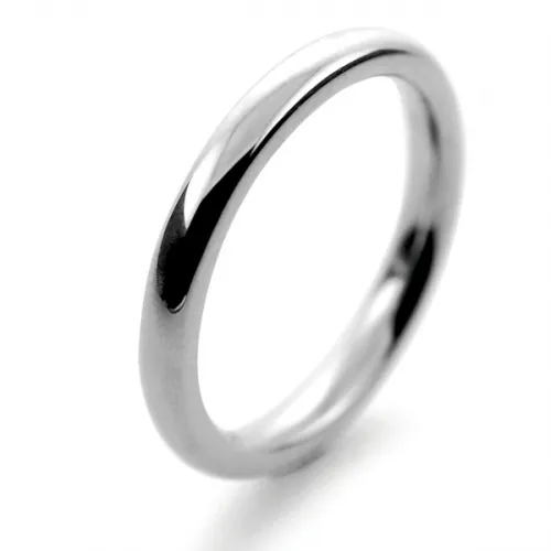 Slight or Soft Court Very Heavy -  2.5mm Palladium Wedding Ring 